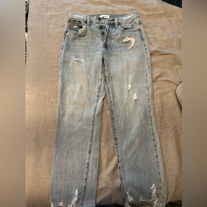 Pistola mid rise ripped jeans.